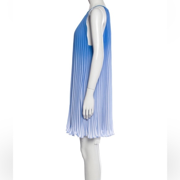 Ramy Brook like new XL blue ombré pleated halter dress XL - Picture 2 of 3